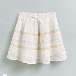 Zara Cream Lace Skirt for Kids Girls size 9/10